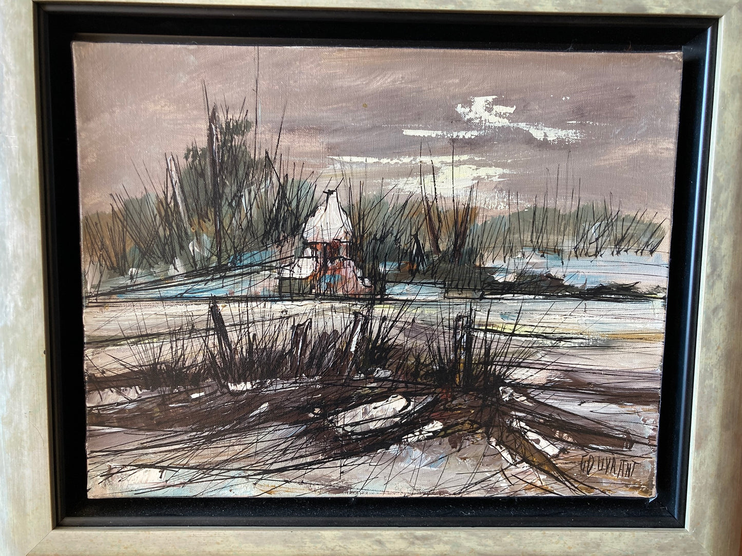 Gérard Gouvrant (1946), huile sur toile, sans titre